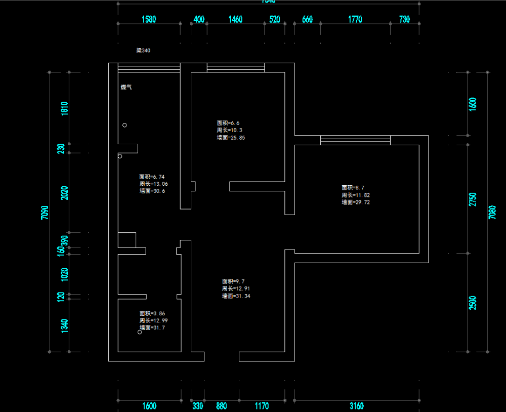 变态小户型５０平米要有两个卧室客厅餐厅，挑战吧_小户型原始.png