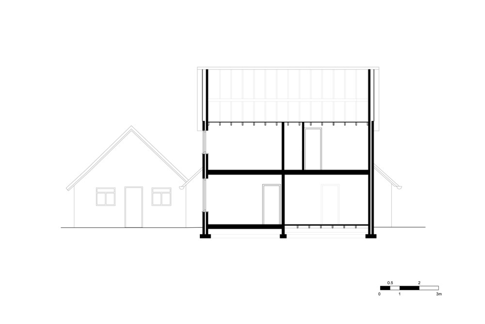 谷仓住宅 / Bureau Fraai_Bureau-Fraai_Barn-Living_section-existing.jpg