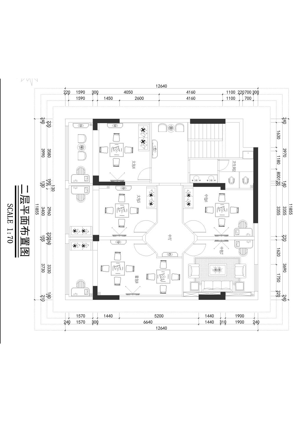 这个茶楼吊顶怎么做，求大神告知_茶楼二楼-Model.jpg