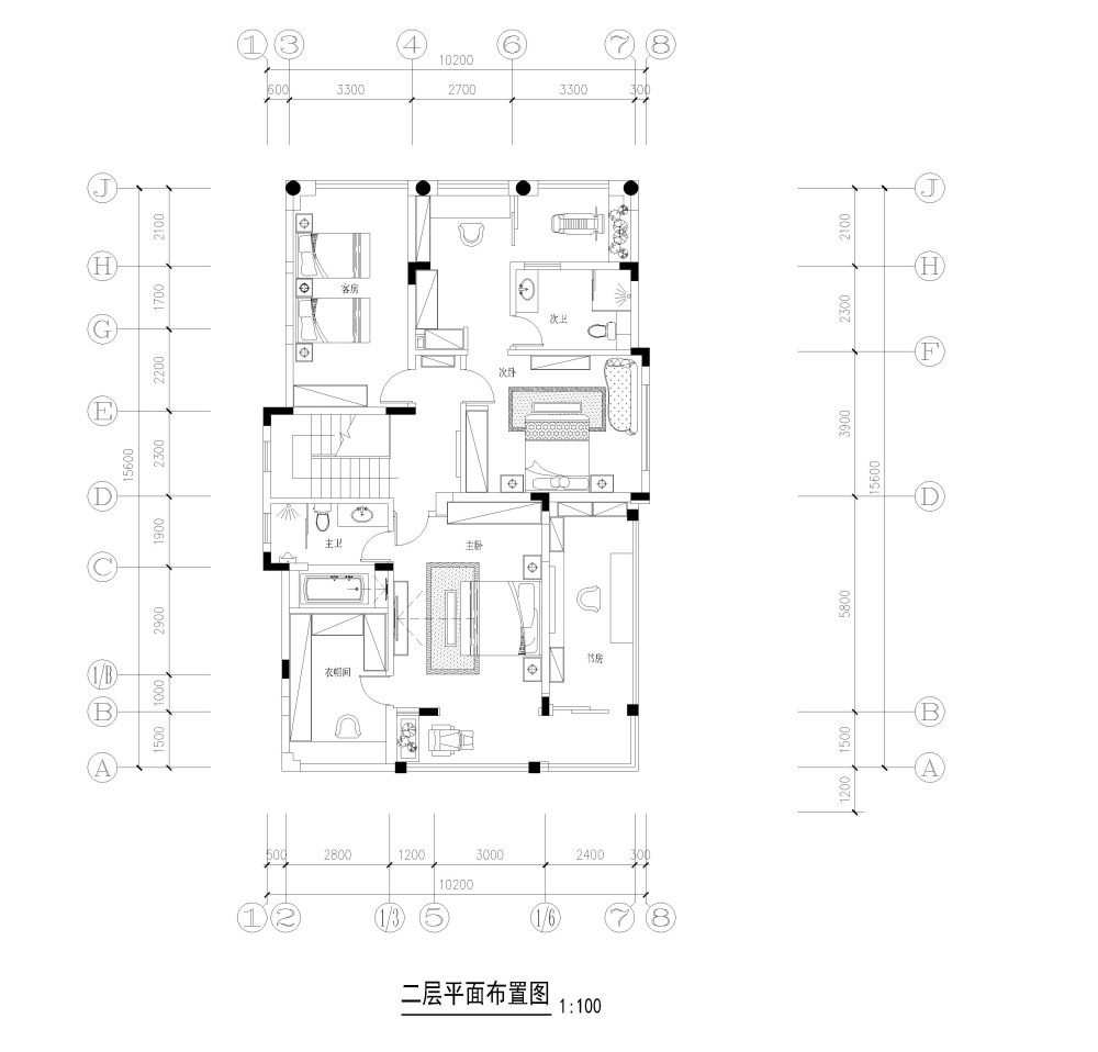 小别墅平面布置图，请大家给点评下_二层平面CCC.jpg