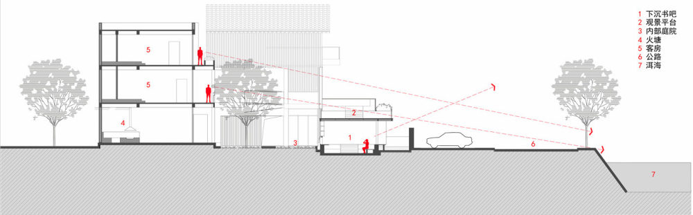 大理慢屋•揽清精品度假酒店 Dali Munwood Lakeside Resort Hotel_drawings-7下沉书屋剖面图-sunken-study-section-Munwood-Lakeside-by-Init-Design-Of.jpg