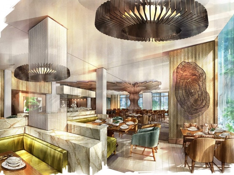 伍德兰兹威斯汀酒店 The Westin At The Woodlands_Current-Restaurant---Rendering.jpg