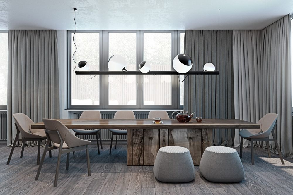巴西现代住宅作品，诠释不一样的中国_contemporary-dining-room-in-neutral-colors.jpg