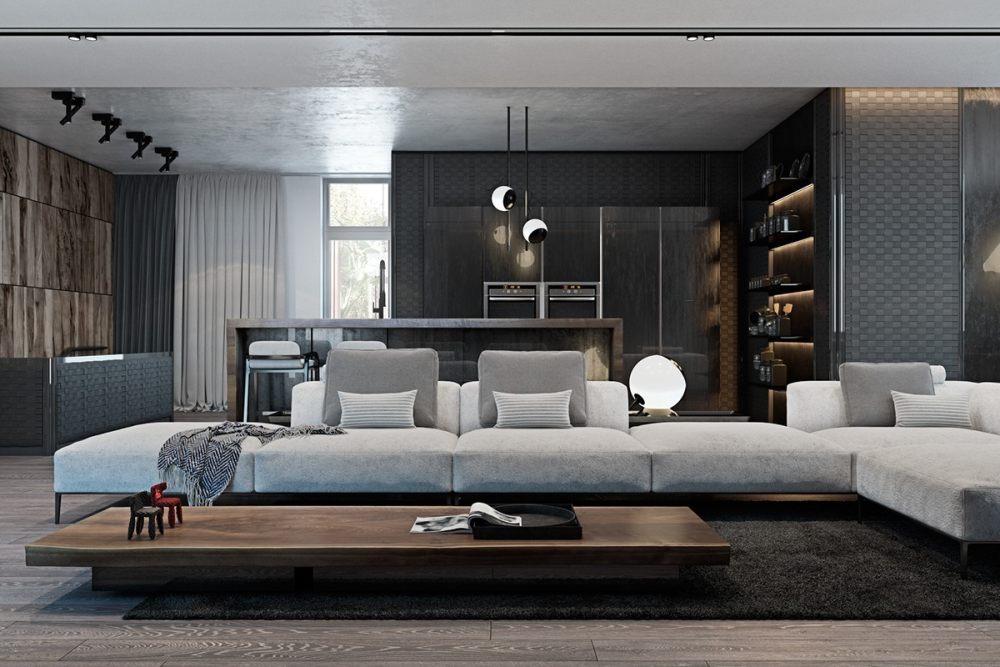 巴西现代住宅作品，诠释不一样的中国_grayscale-apartment-with-wood-accents.jpg