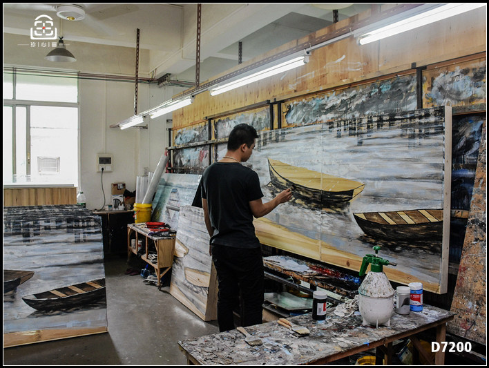 这可能是广东最有实力的装饰画工厂_珍心画画业