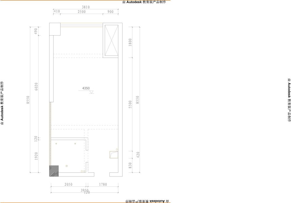 错层单身公寓，求合理的平面方案_信江帝景5栋1313-Model.jpg