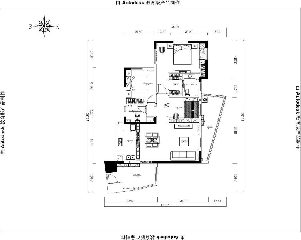 求指导。两房加书房。不用开放式厨房，主卧不用浴缸_长江楚韵1-Model.jpg