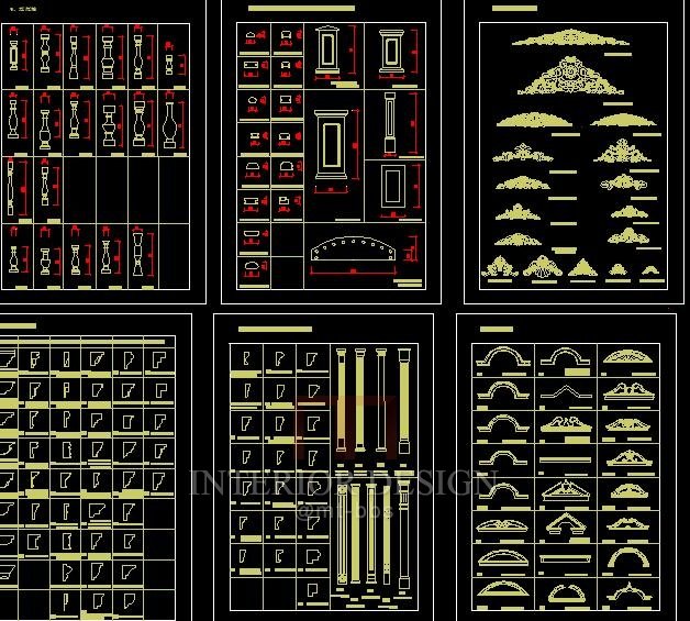 最全的欧式CAD构件图库_不错的