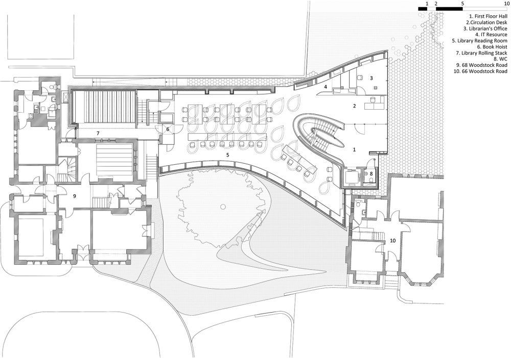 礼让自然，倒映环境——扎哈的阿拉伯研究中心设计_001-The-Investcorp-Building-by-zaha-hadid-architects.jpg