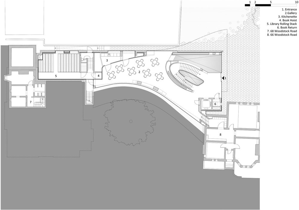 礼让自然，倒映环境——扎哈的阿拉伯研究中心设计_005-The-Investcorp-Building-by-zaha-hadid-architects.jpg