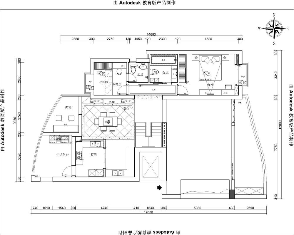 紧急求助 两层房客厅想挑空楼梯不知放在那个位置了_一楼