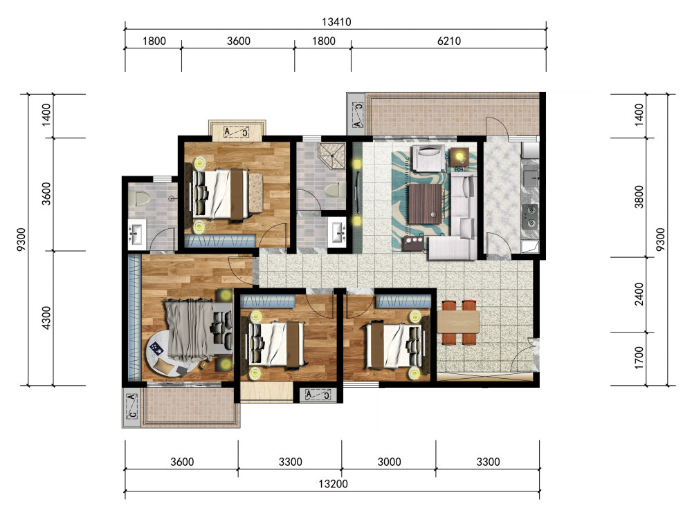 住宅彩色平面图_户型A-1.jpg