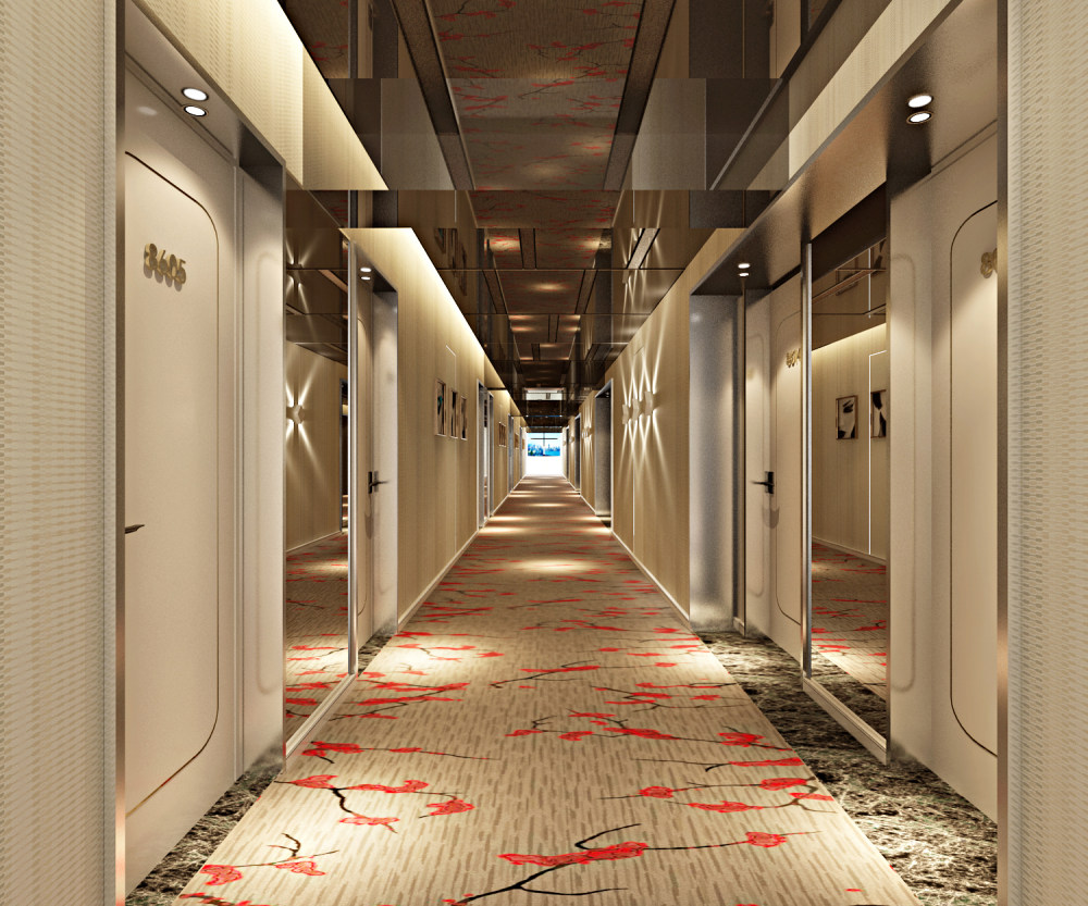 最“色”的主题酒店客房，简约时尚_走廊