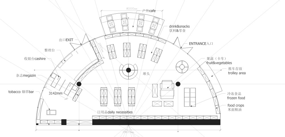 简单画了个超市的草图平面，希望大家指导和探讨_whole filed market.plan 2.jpg