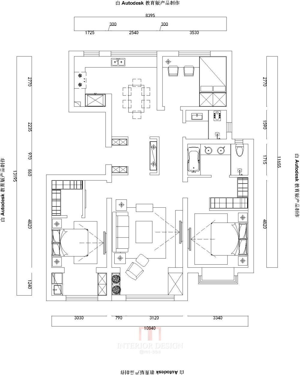 求布局主卧室  卫生间门冲床 怎么解决_鑫领域1-Model.jpg