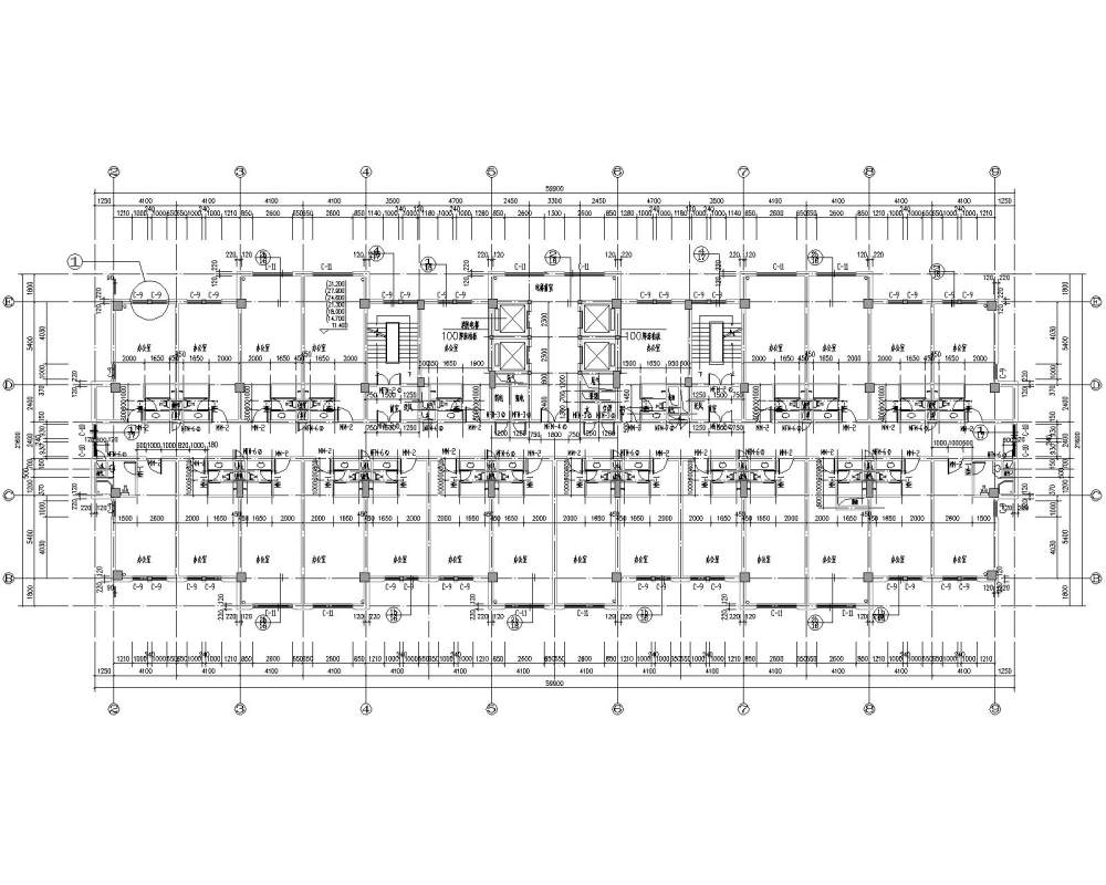 一个1179平米的办公平面图，请多指教！_原建筑平面图