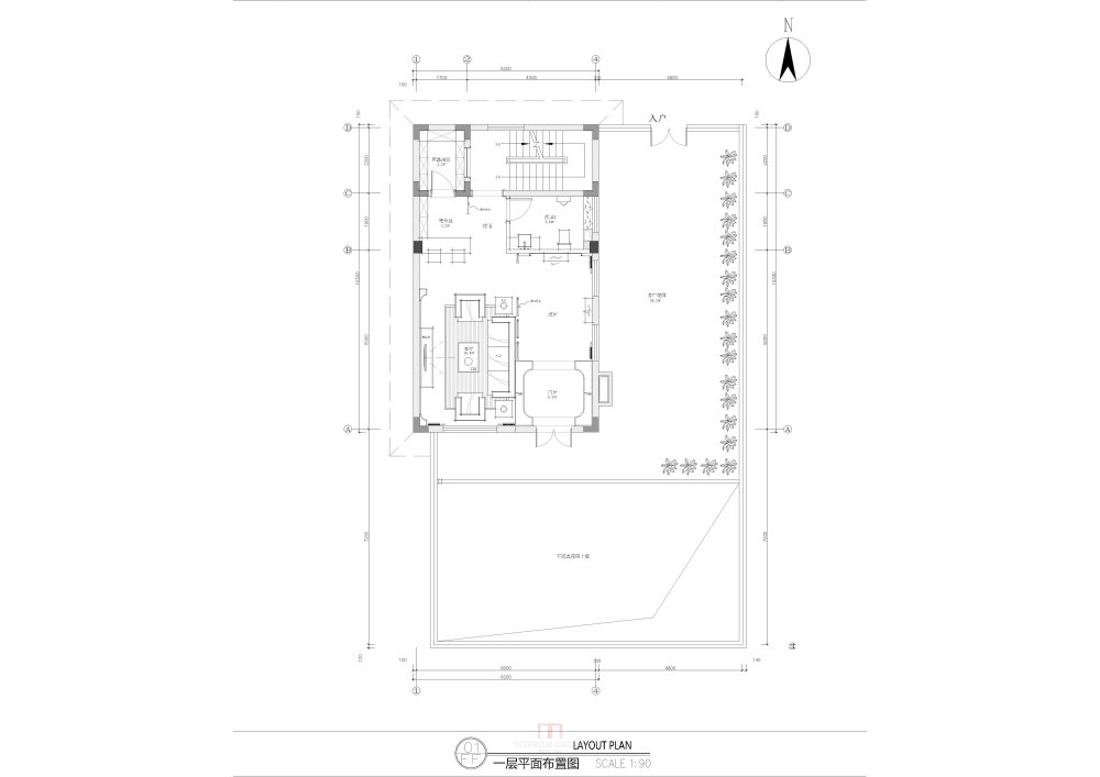 别墅户型，跪求各位大神指点P下，给哈建议_别墅一层