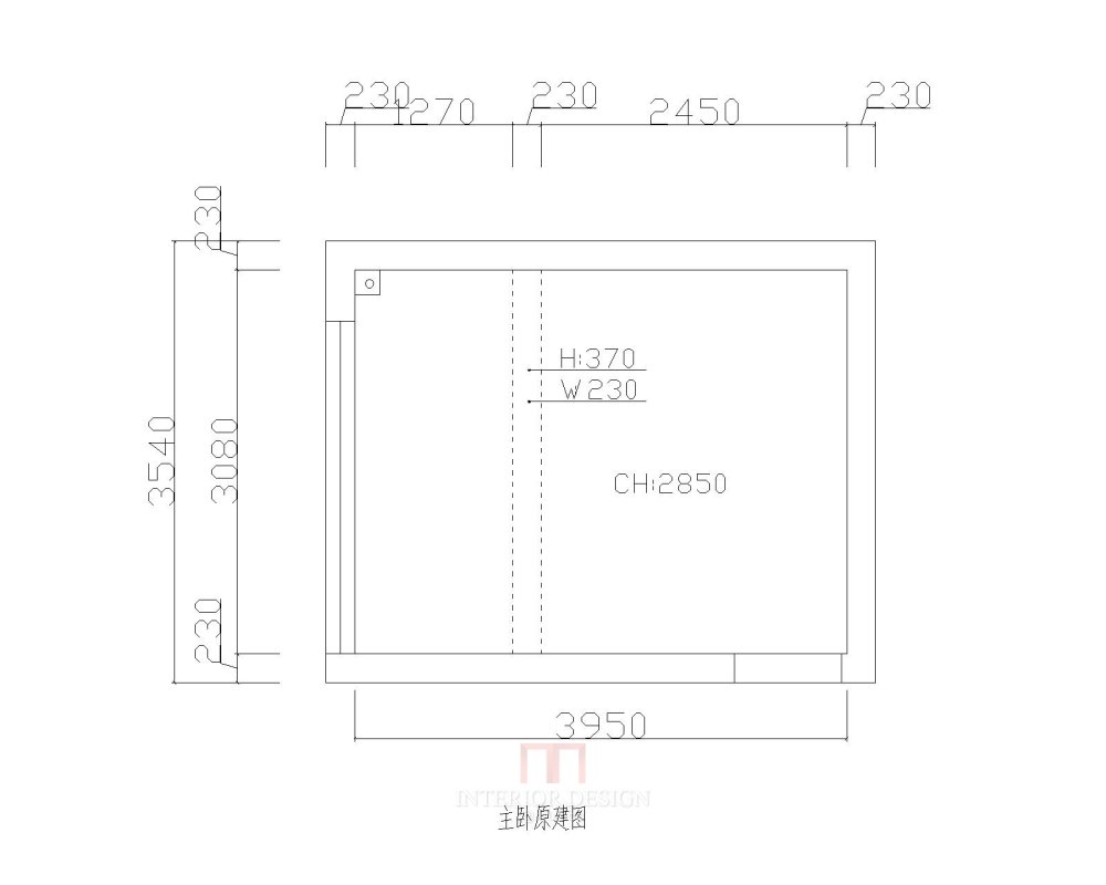 求大师指点现代主卧的吊顶图_主卧原建图.jpg