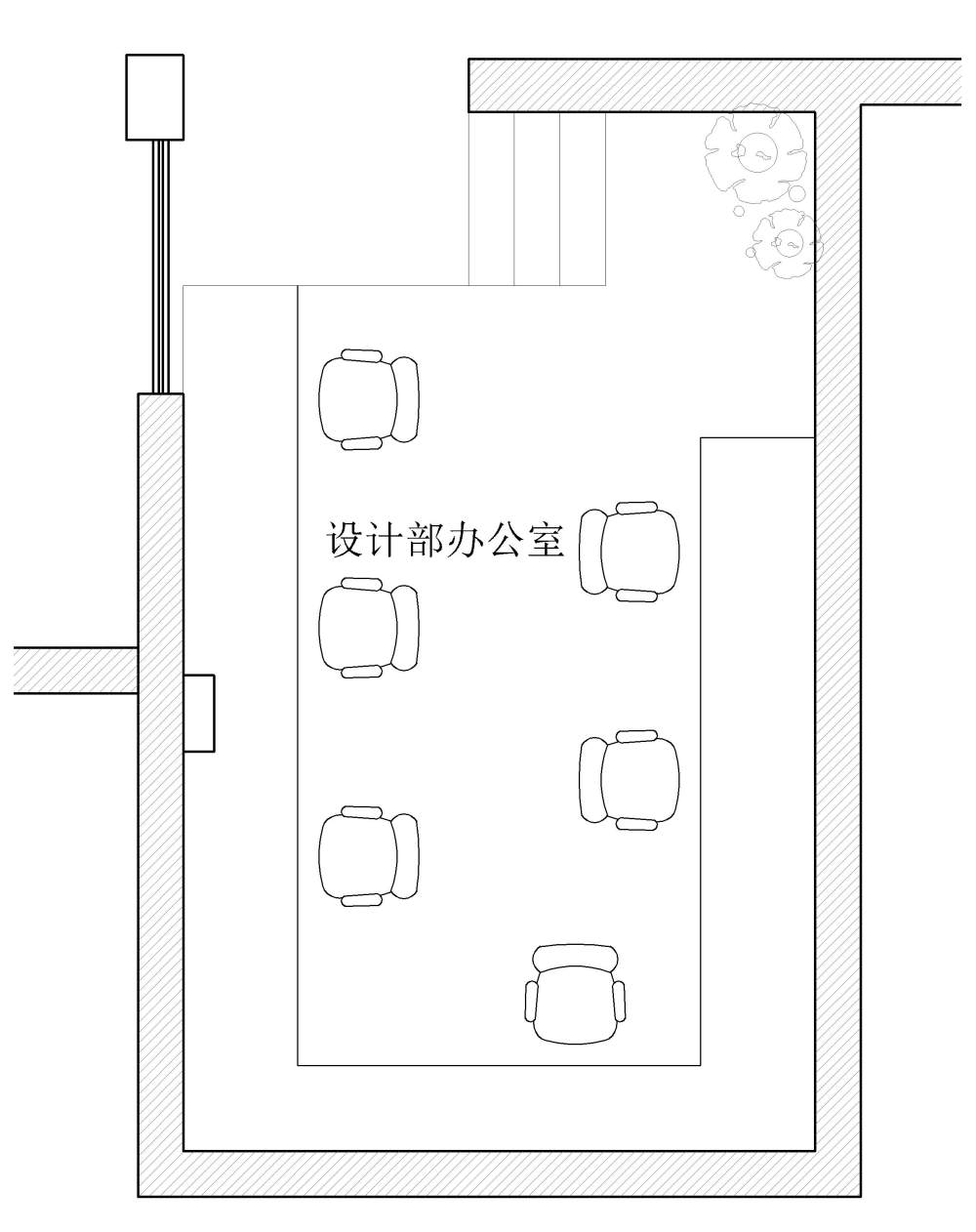 一个办公室，客户不满意，但是我已经想到绝望了_设计部平面图.jpg