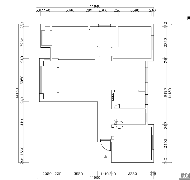 131平入户狭长户型改造求助_原始