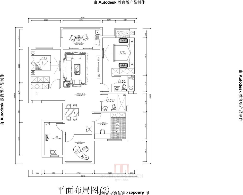 大神帮我看一下我的方案，多多指教_120平平面布局