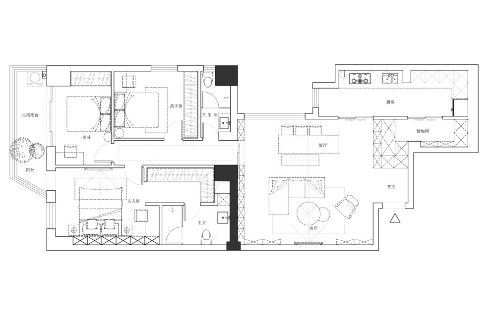 求大神过来优化一户型_原始图-Model.jpg