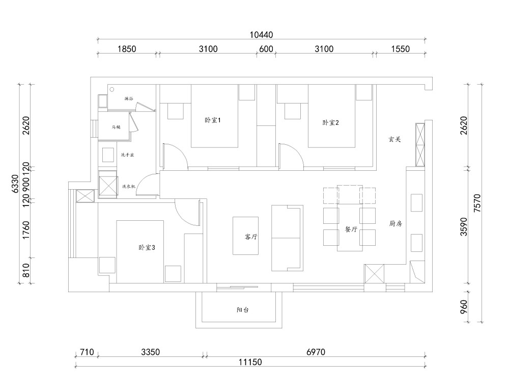 请大神来指教指教平面方案谢谢_SA-Model.jpg