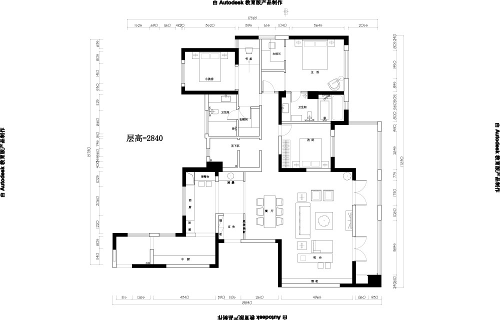 求新颖布局   3房 140平米左右_新1块-Model.jpg