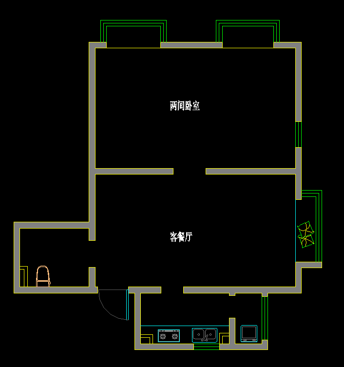 求指教，小户型家装平面，在线等_微信截图_20161226080134.png