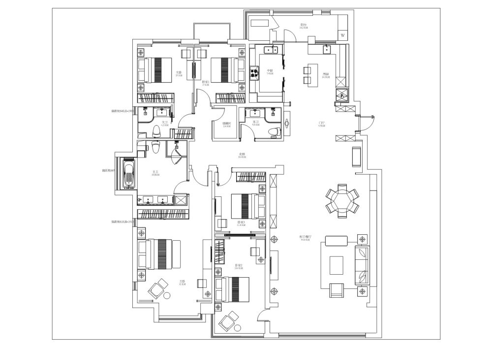 该户型做成5个卧室，请大神支招_010915524802016.11.21家装4-5Model(1)_1.Jpeg