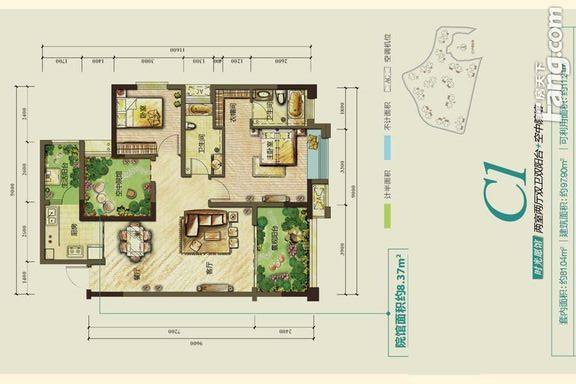 84m²的户型，求合理的方案布局，急急急！_户型图