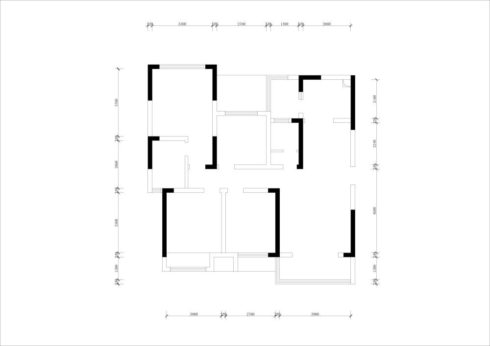 小弟我才入行菜鸟一个，希望各位大师多给点意见和建议_原始户型图