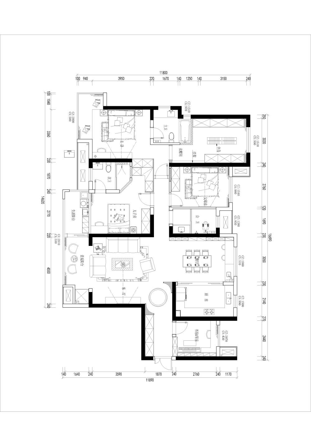 190平的三口之家,户型结构比较碎,求新思路_222.jpg