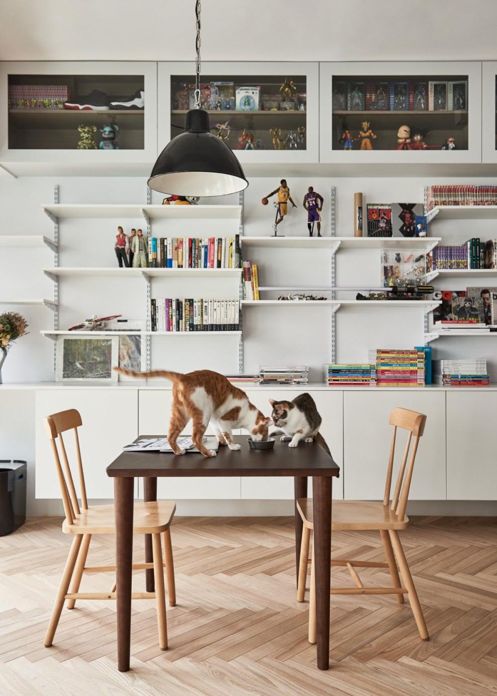 Cat Owner’s Cramped Apartment Gets Room to Breathe_pet-owner-apartment-dining-area.jpg