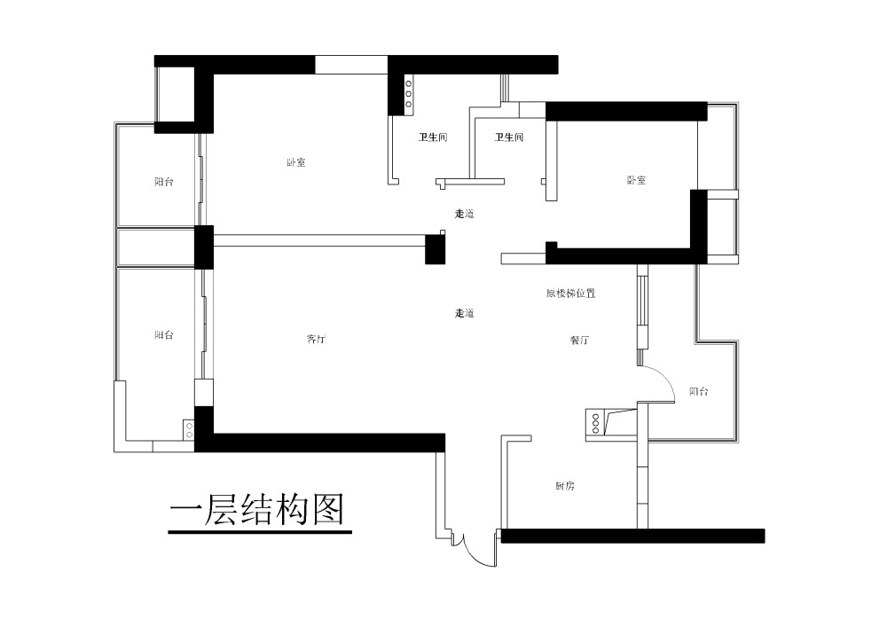 越层户型优化分析（希望高手支招）好的意见付DB给你！_一楼原结构-001.jpg