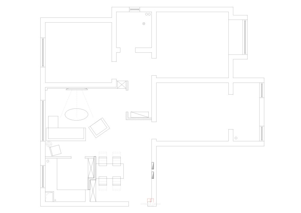 大婶们，小三房平面客餐厅求帮助给给意见哈。。。_新块1-Model.jpg