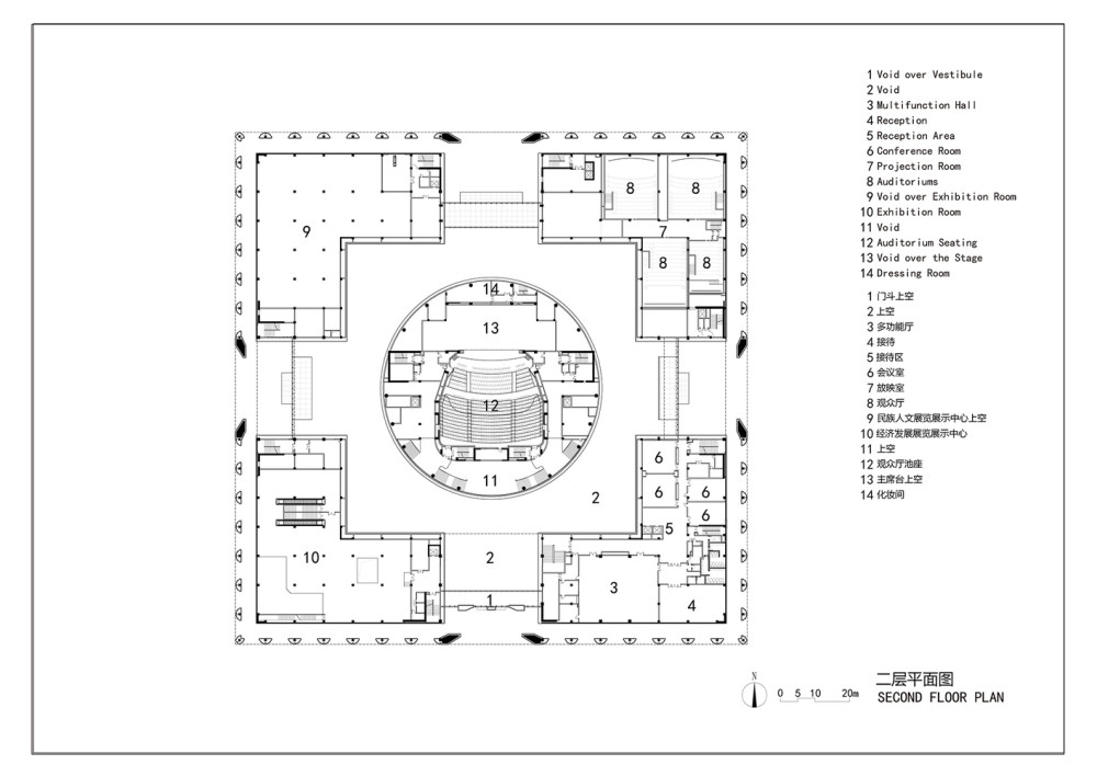 大厂民族宫 / 华南理工大学建筑设计研究院_DR004(Second_floor_plan).jpg