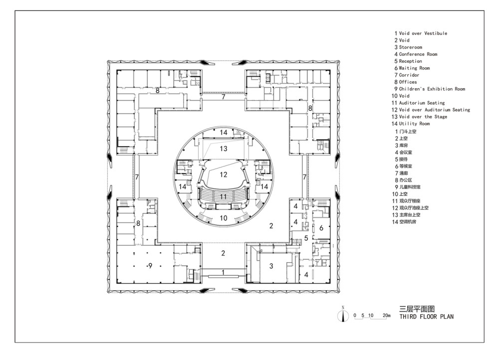 大厂民族宫 / 华南理工大学建筑设计研究院_DR005(Third_floor_plan).jpg