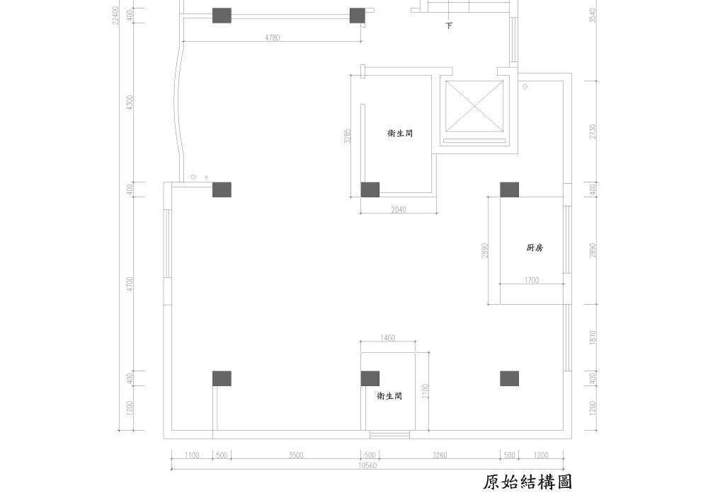 各位大神本人布的一个自家房子看看有没有更合理的布置_民房结构图.jpg