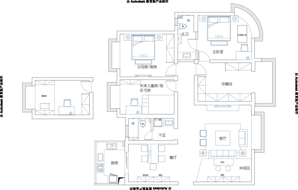 洛阳琢石建筑装饰设计王琪新作---简约素白的生活方式_plan.jpg