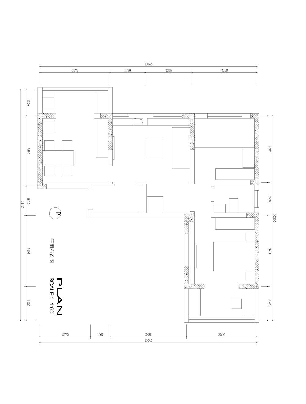 室内70平，要做两卧室和一带榻榻米书房，求大神指教_平面-Model.jpg