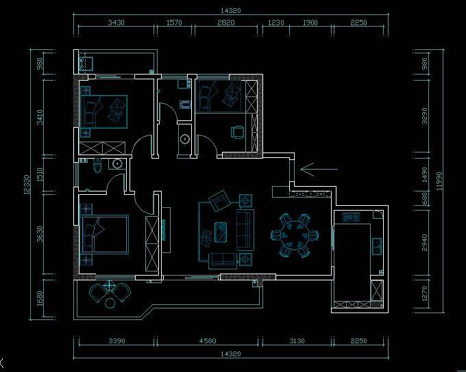 平面布置不是很合理，有优化方案建议么？_平面布置图3