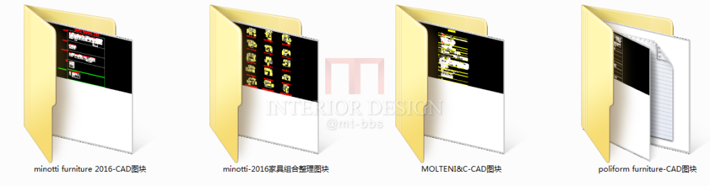 意大利家具minotti、Poliform、Molteni&C家具CAD图块，亲自整合..._附件内容