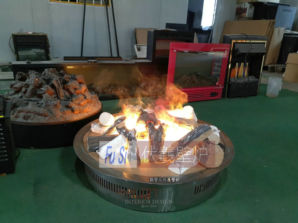户外火盆伏羲3d电壁炉篝火仿真火焰柴堆