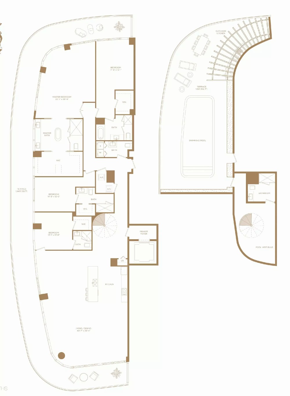 Yabu 新作：360°环形大阳台的极致奢华海景公寓_LSL LUX 部分户型平面图