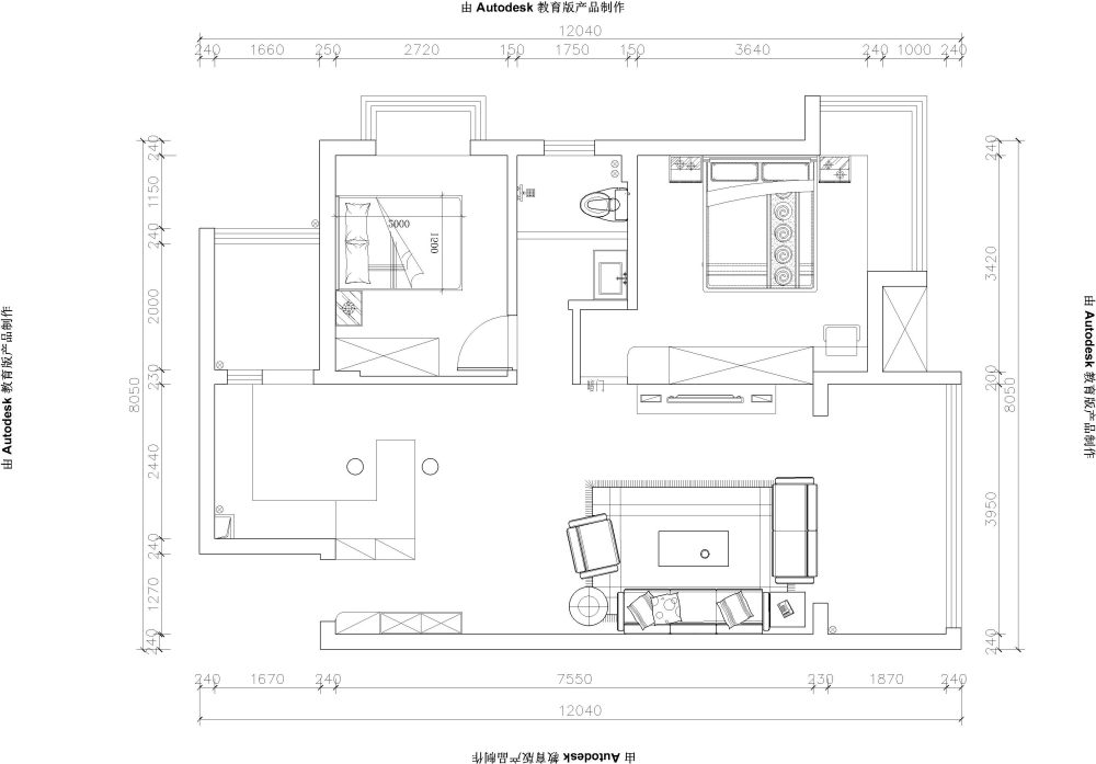 小户型 电视背景墙有点短啊_御湖观邸6栋-Model.jpg