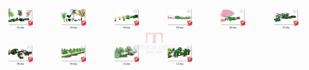 【Sketchup】园林植物组件模型_1预览图.jpg