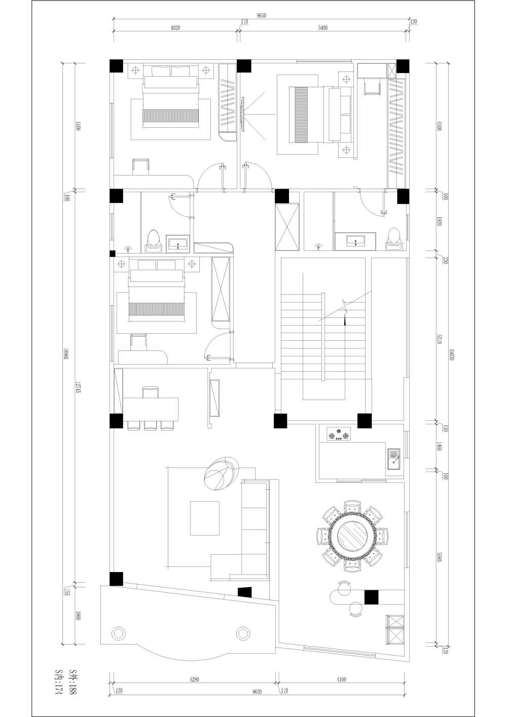 想要三房，就是业主对风水比较讲究，他对厨房不满意！_2自建房-Model.jpg