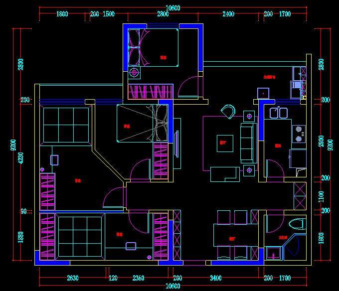 一个84平方的房子需要4个房间、业主要求每个房间采光通..._QQ截图20170507112608.jpg