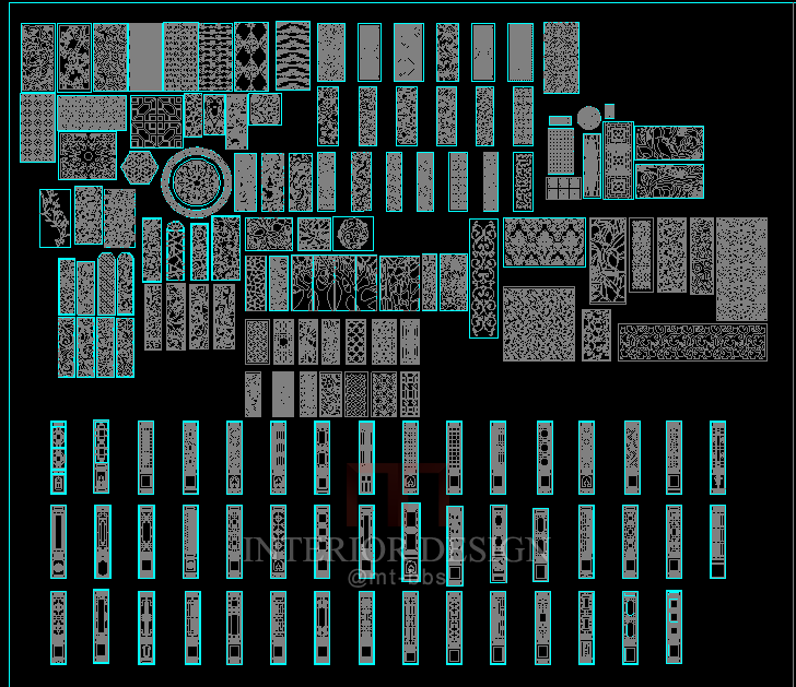 分享一点中式花格、图库、门CAD_666.png